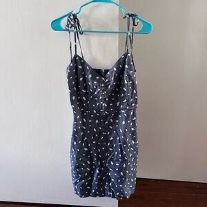 NWT Abercrombie and Fitch blue tie strap dress